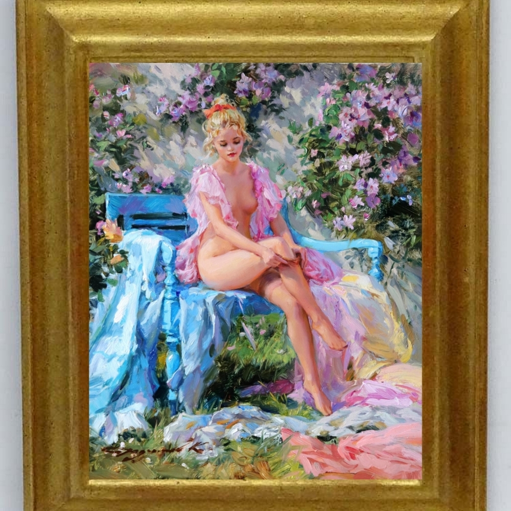 Summers day Partial nude Art Konstantin Painting Abstract Impressionism